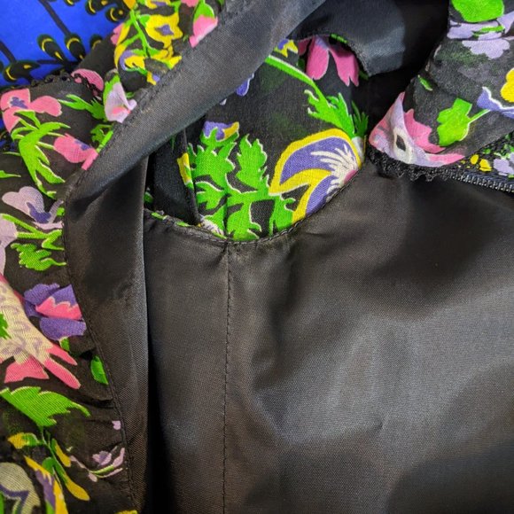 Miss Elliette California Vintage 1960s Garden Party Cotton Floral Maxi Dress- M* - Picture 11 of 16